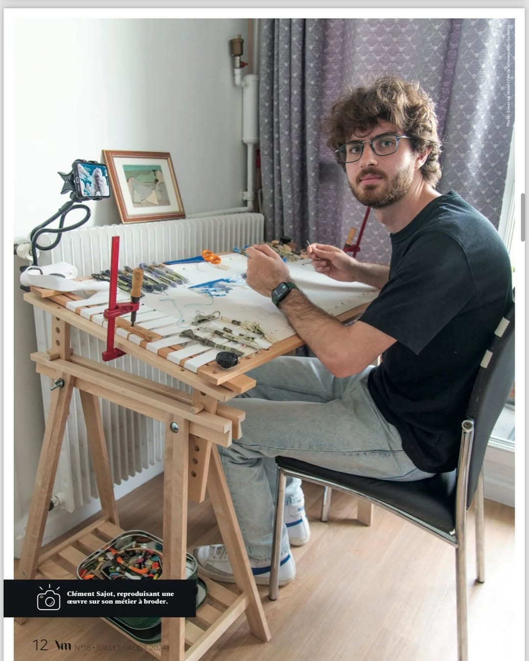 Portrait de l'artiste brodeur